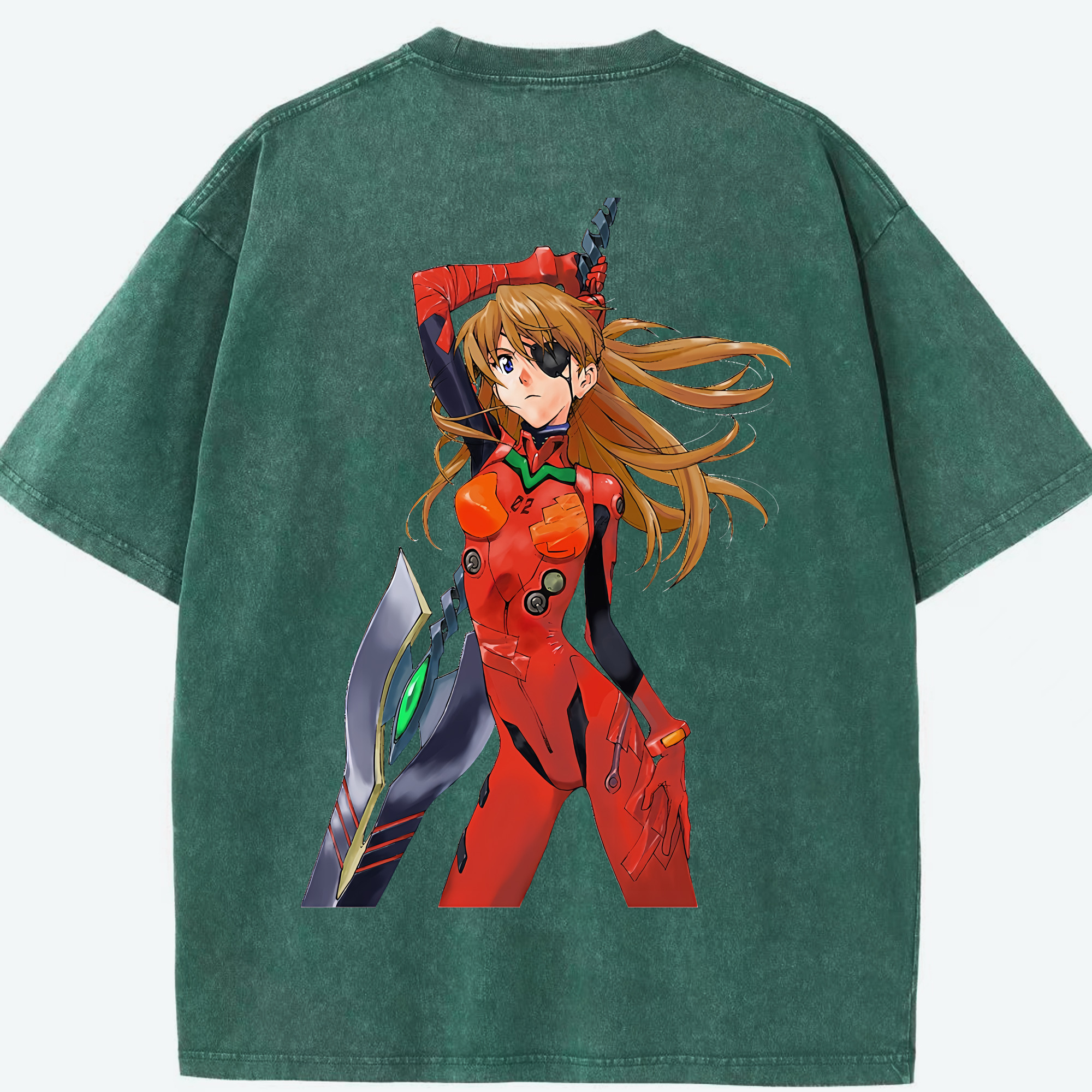 （画像用） EVA 新世紀エヴァンゲリオン 綿100% ヴィンテージ風 半袖Tシャツ（背面プリント）
